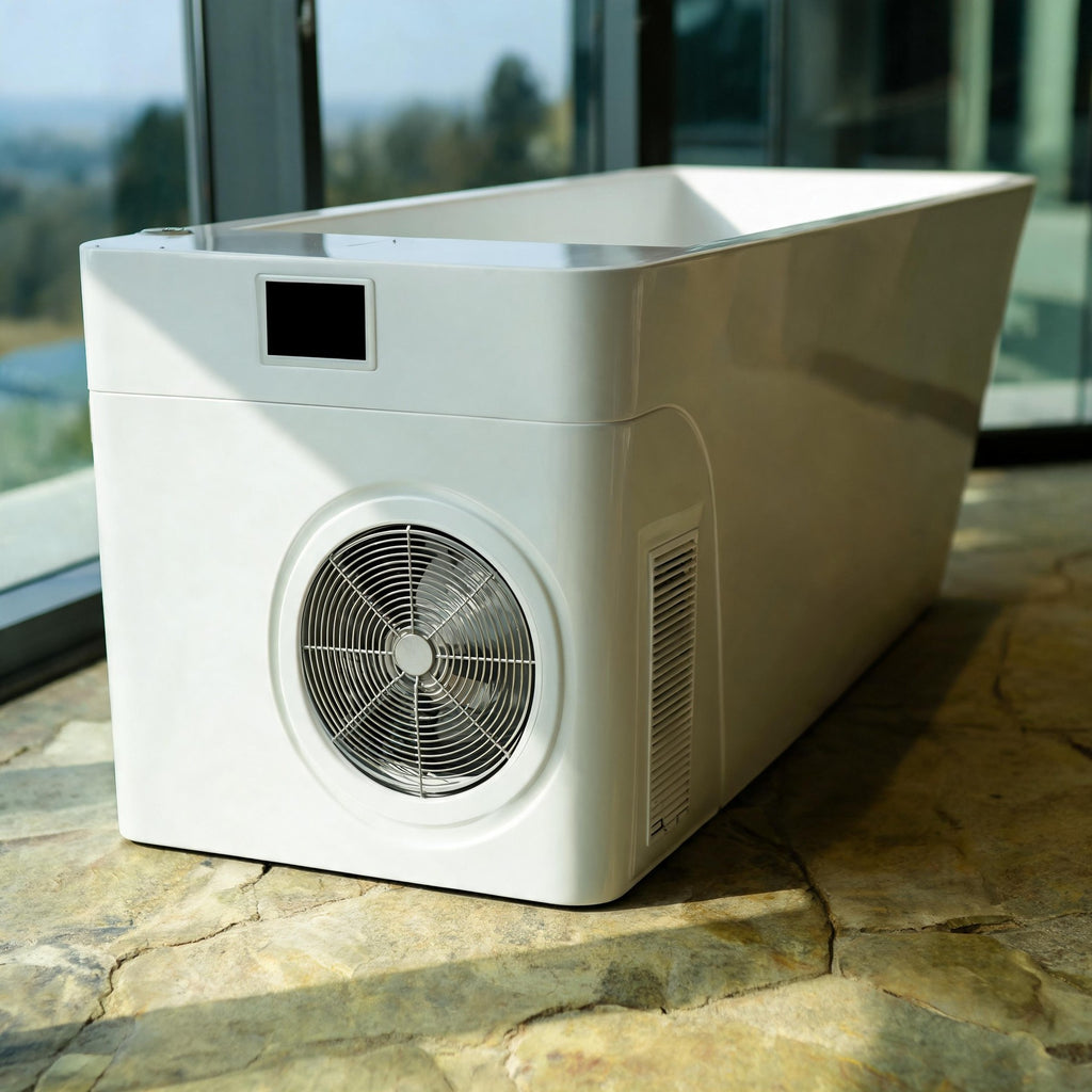 MONOLITH vessel detail: the built-in Hot & Cold Unit with its screen, fan and grille